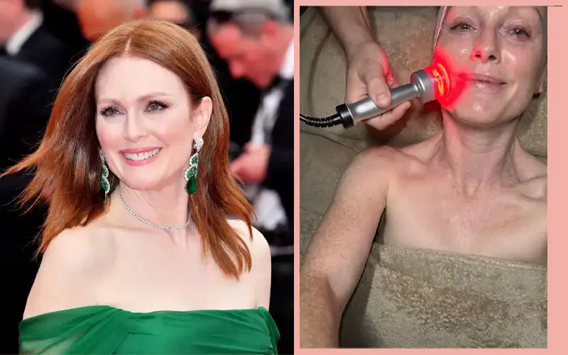 Julianne Moore Chooses the No Makeup Glow with Red Light Therapy