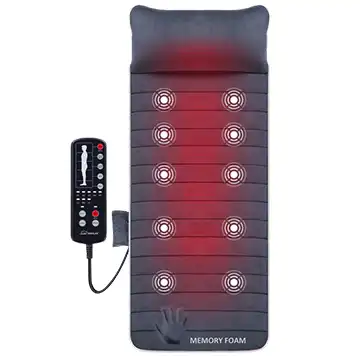 Snailax Memory Foam Full Body Massage Mat with Heat