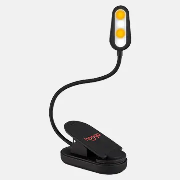 hooga amber and white clip-on book light