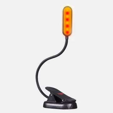 hooga amber & red clip-on book light