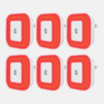 hooga red plug-in night lights